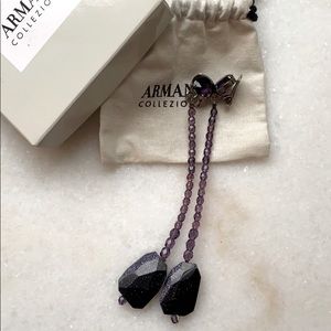 Armani Collezioni earrings in purple and black